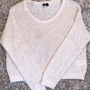Cropped cream sweater